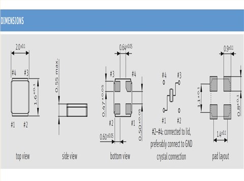 2016mm,Q 32.0-JXS21-10-10/10-FU-WA-LF,32MHz,JXS21-WA,Jauch藍牙晶振